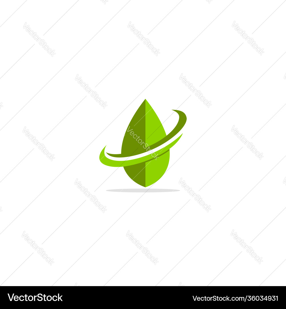 Green leaf eco logo Royalty Free Vector Image - VectorStock