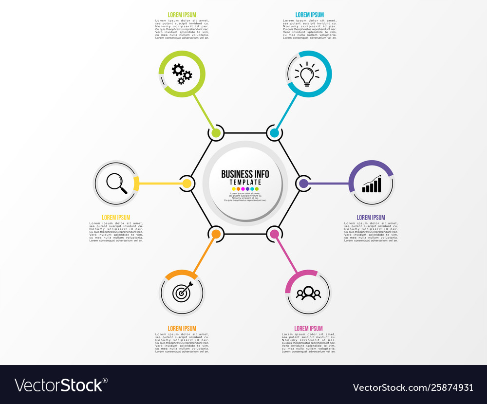 Infographic design template with options steps vector image Infographic design template with options steps