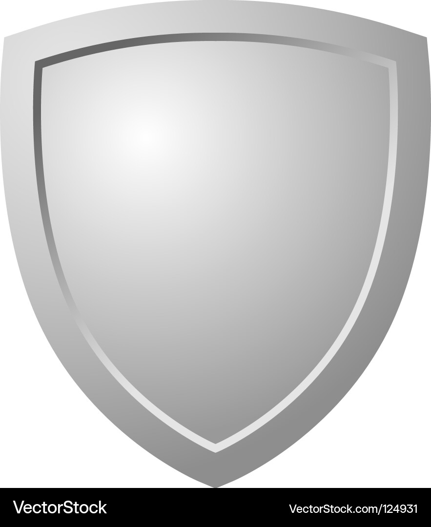 Metallic Shield Icon Royalty Free Vector Image