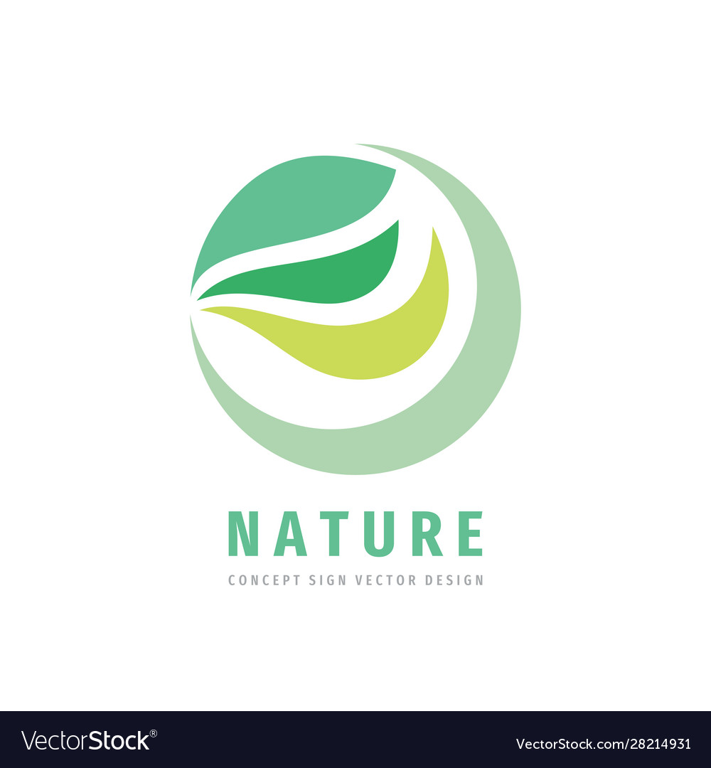 Nature - concept business logo template Royalty Free Vector