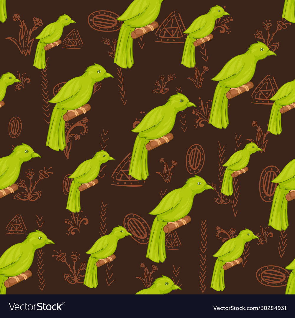 Seamless pattern with a bird vector image Seamless pattern with a bird