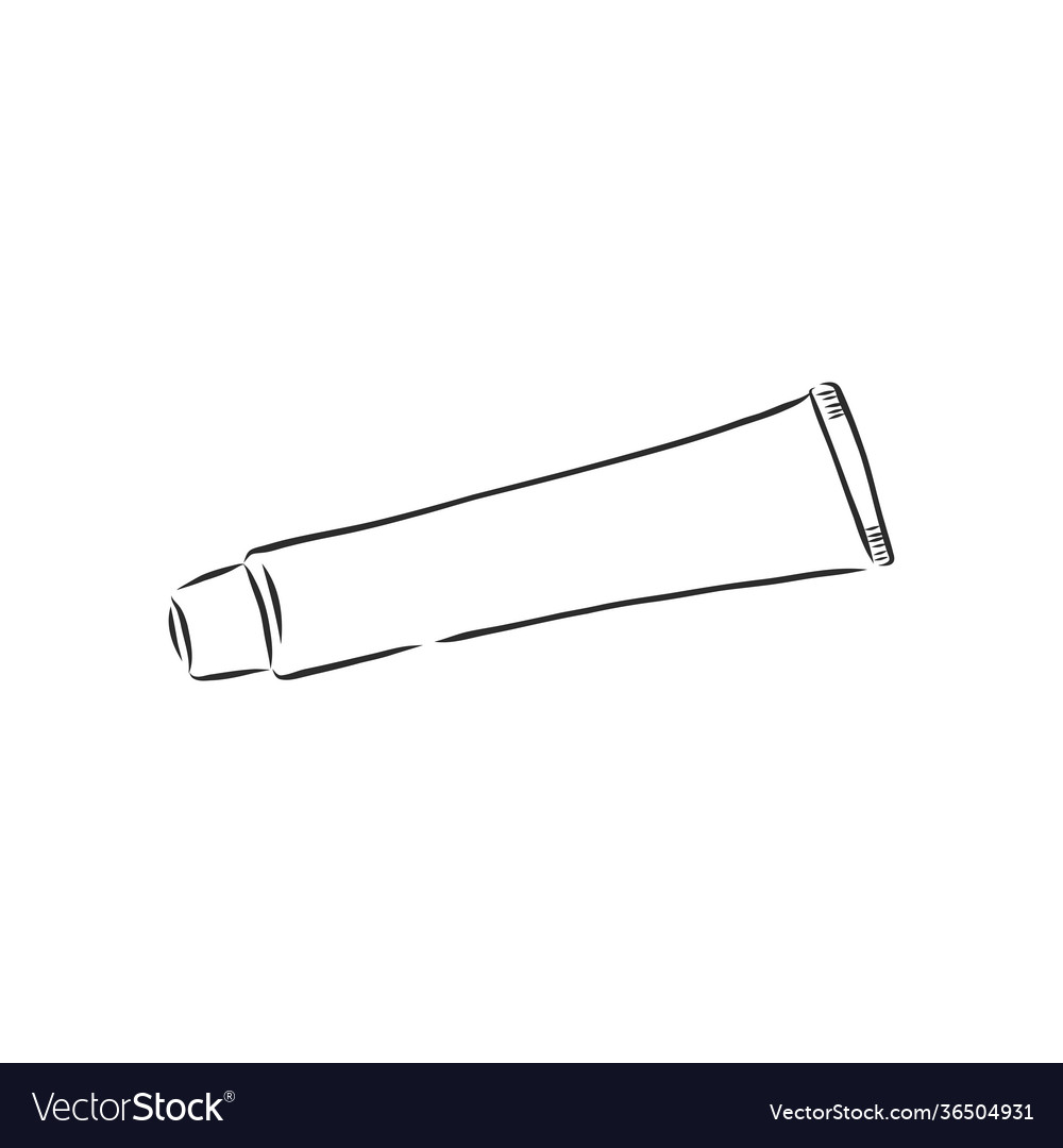 Toothpaste tube hand drawn outline doodle icon Vector Image
