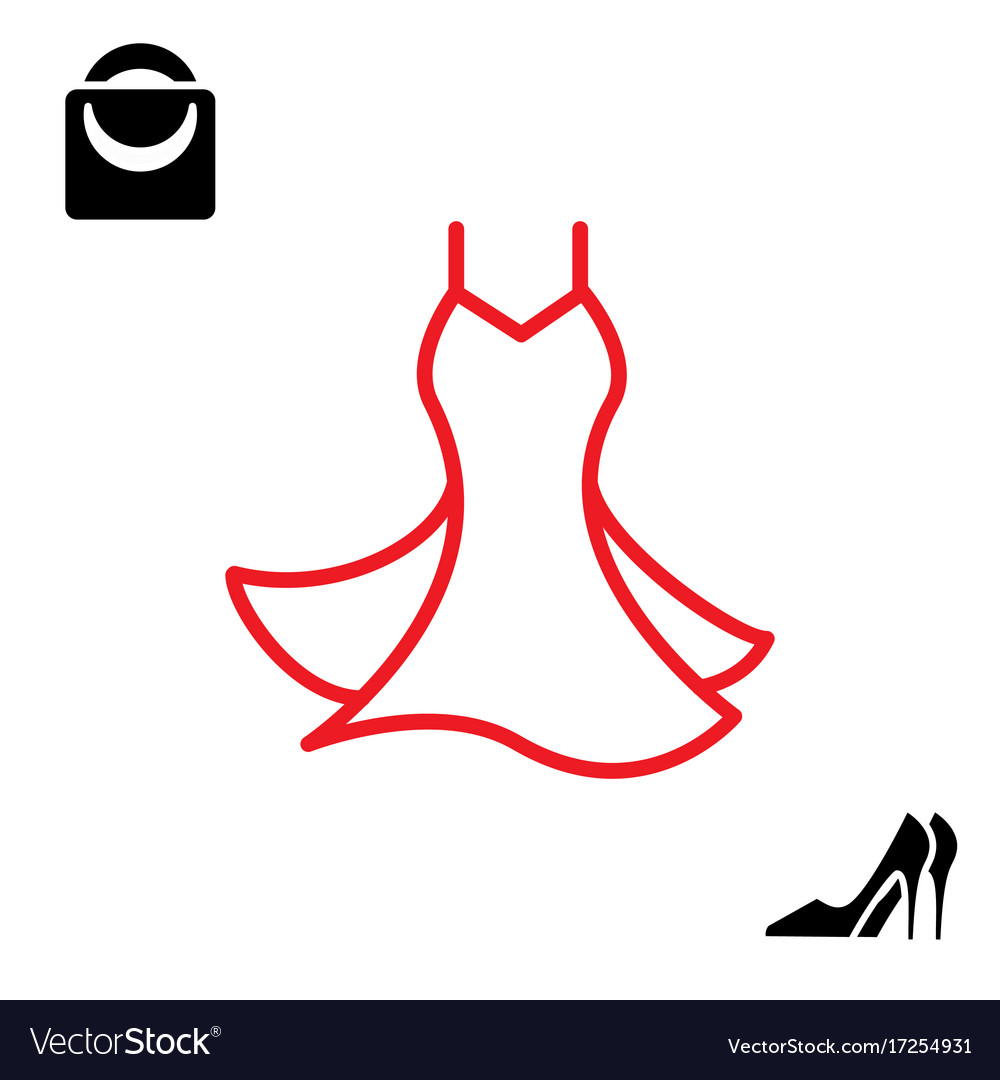 Woman dress icon Royalty Free Vector Image - VectorStock