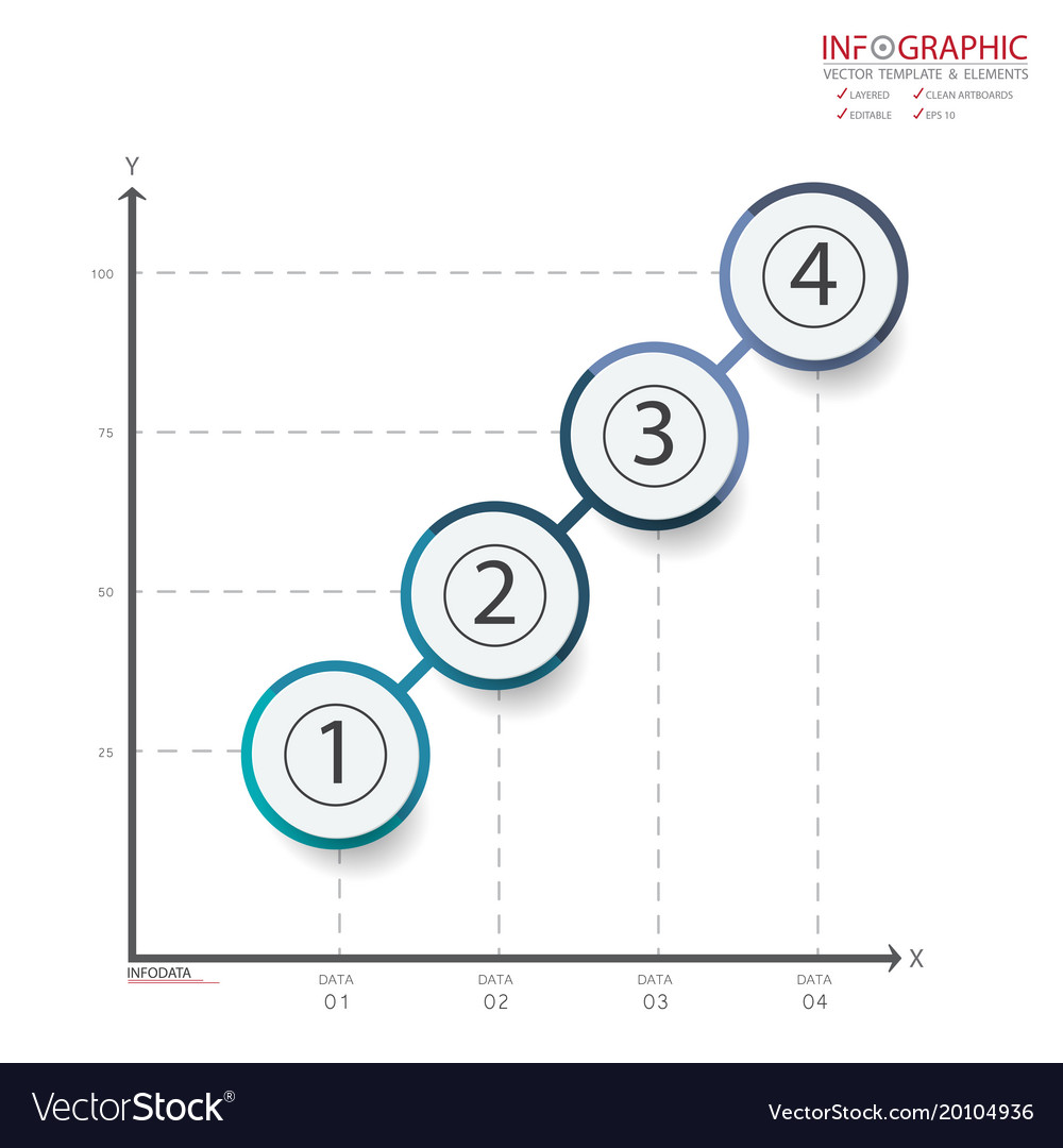 Abstract element infographics 4 option design