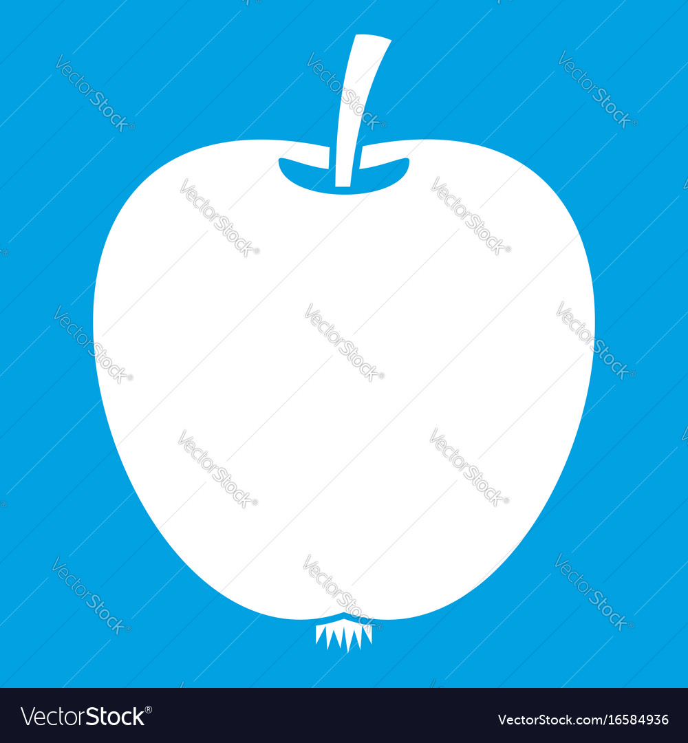 Apple icon white Royalty Free Vector Image - VectorStock