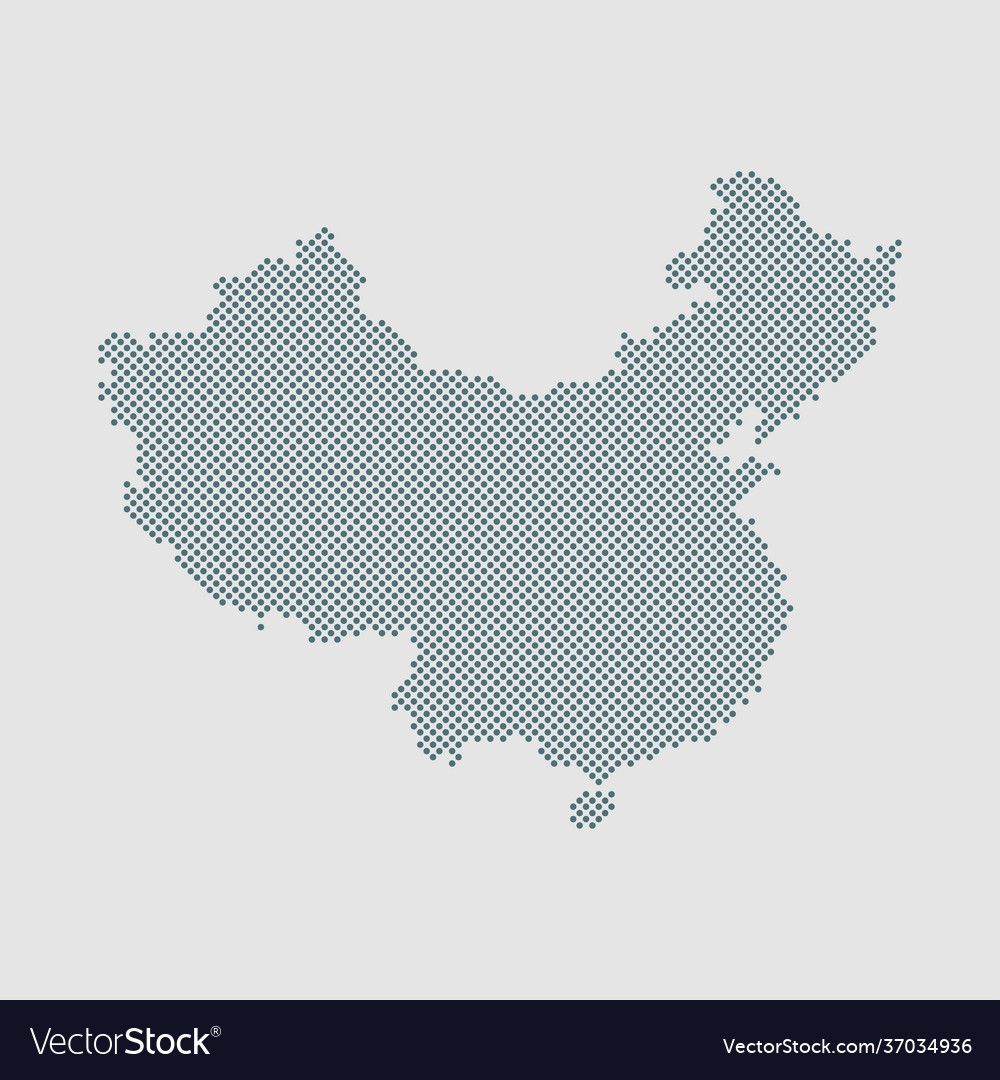 Creative china country map made dots Royalty Free Vector