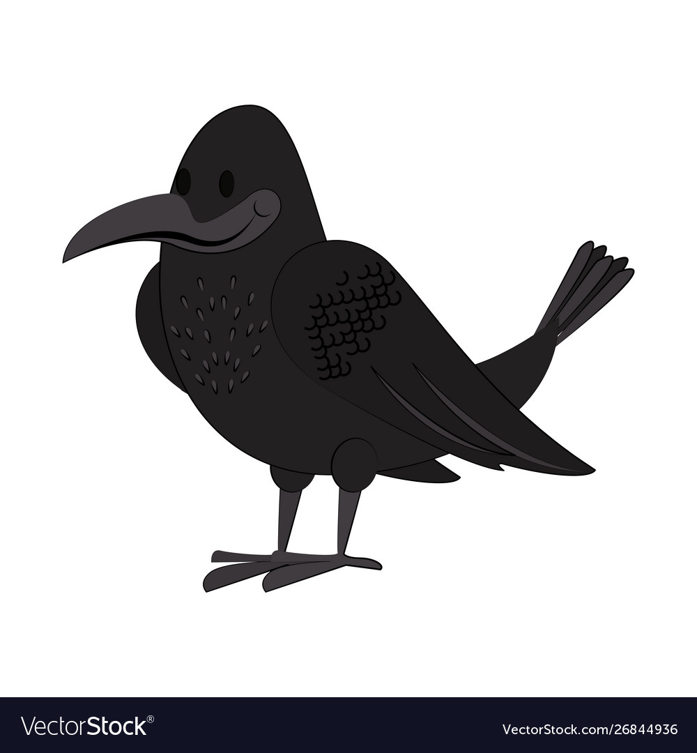 Crown cute bird cartoon isolated Royalty Free Vector Image