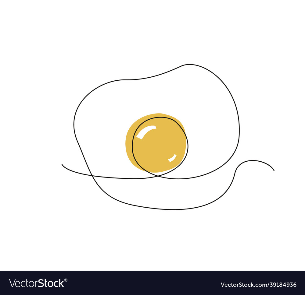 One line egg continuous breakfast eggs