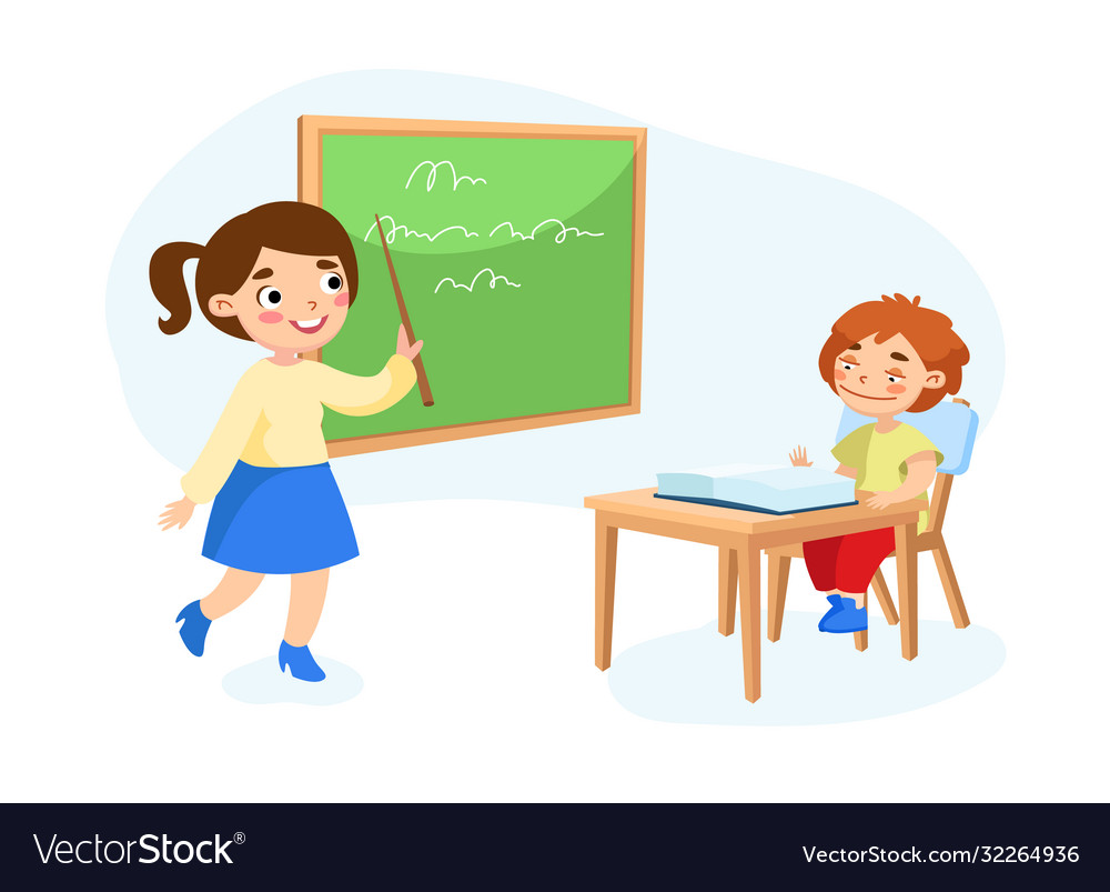 Primary education back to school concept little Vector Image