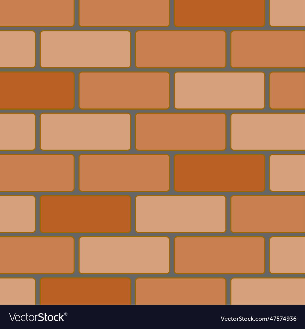 Red brick wall seamless Royalty Free Vector Image