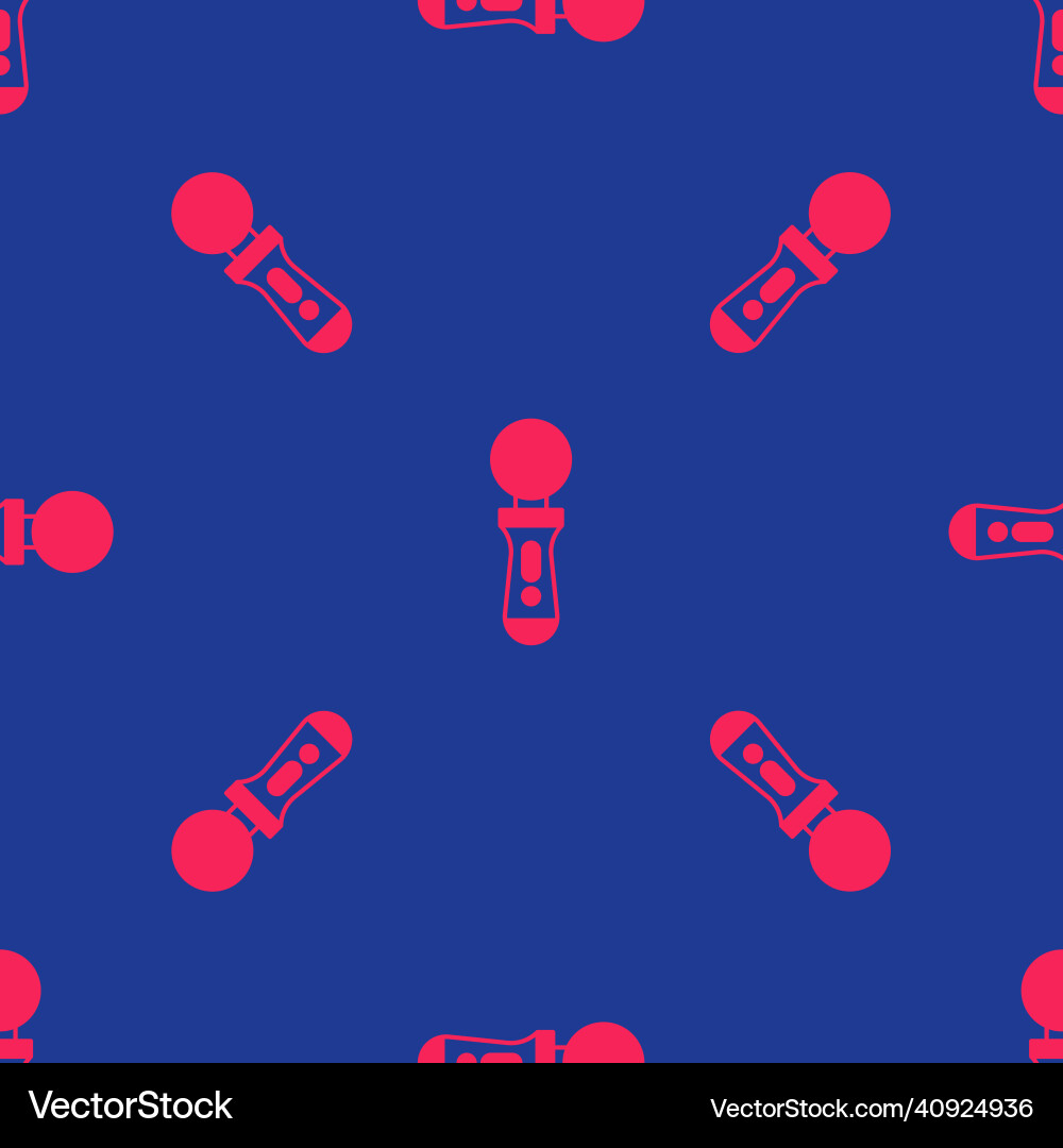 Red vr controller game icon isolated seamless Vector Image