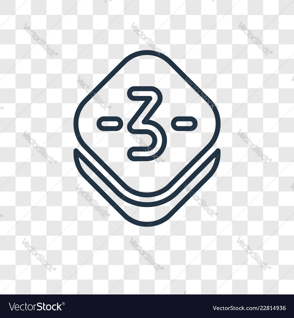 Three concept linear icon isolated on transparent vector image Three concept linear icon isolated on transparent