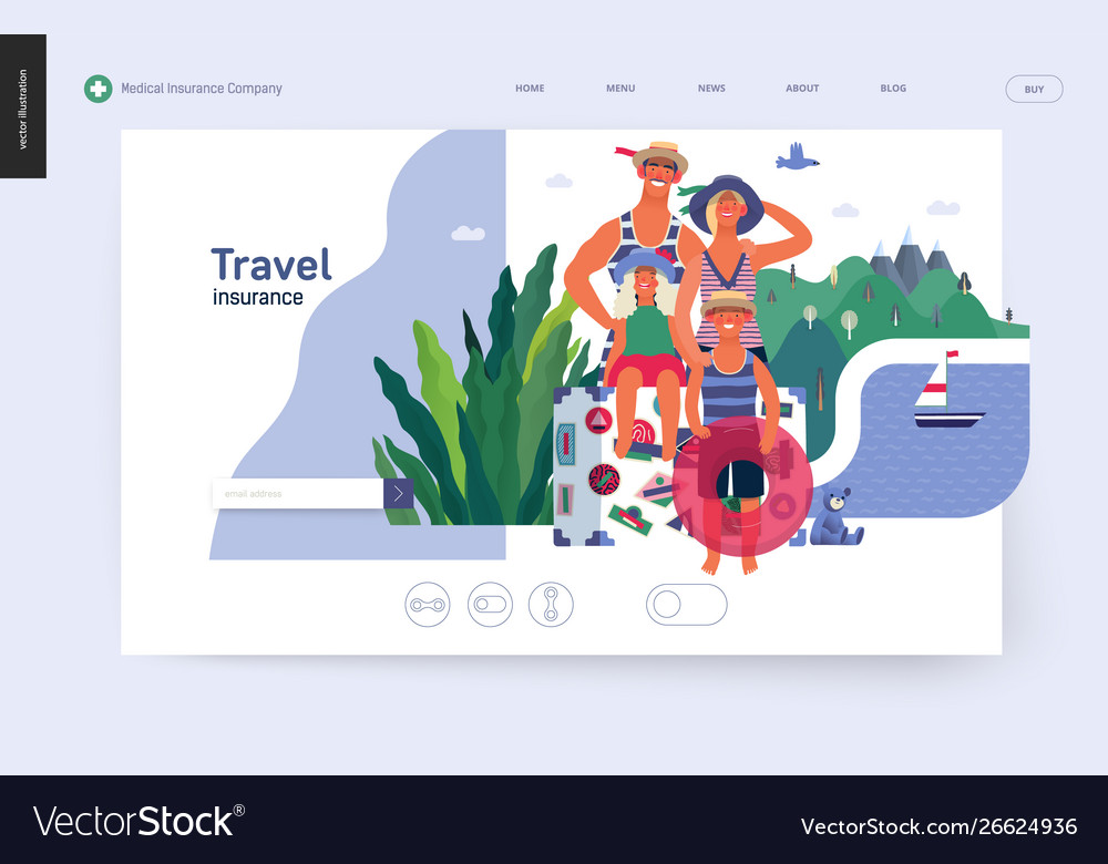 Travel insurance - medical web template