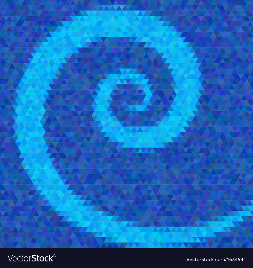 Abstract background polygin style inlay spiral