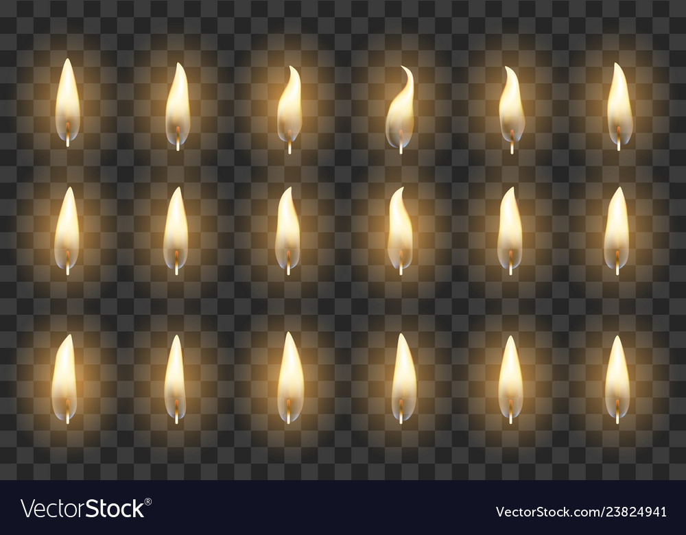 Candle animation frames Royalty Free Vector Image