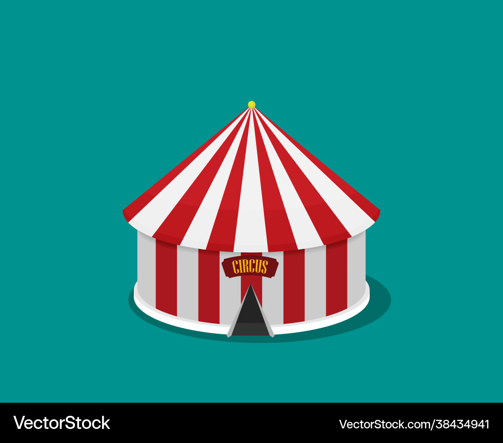 Circus tent isometric flat design Royalty Free Vector Image