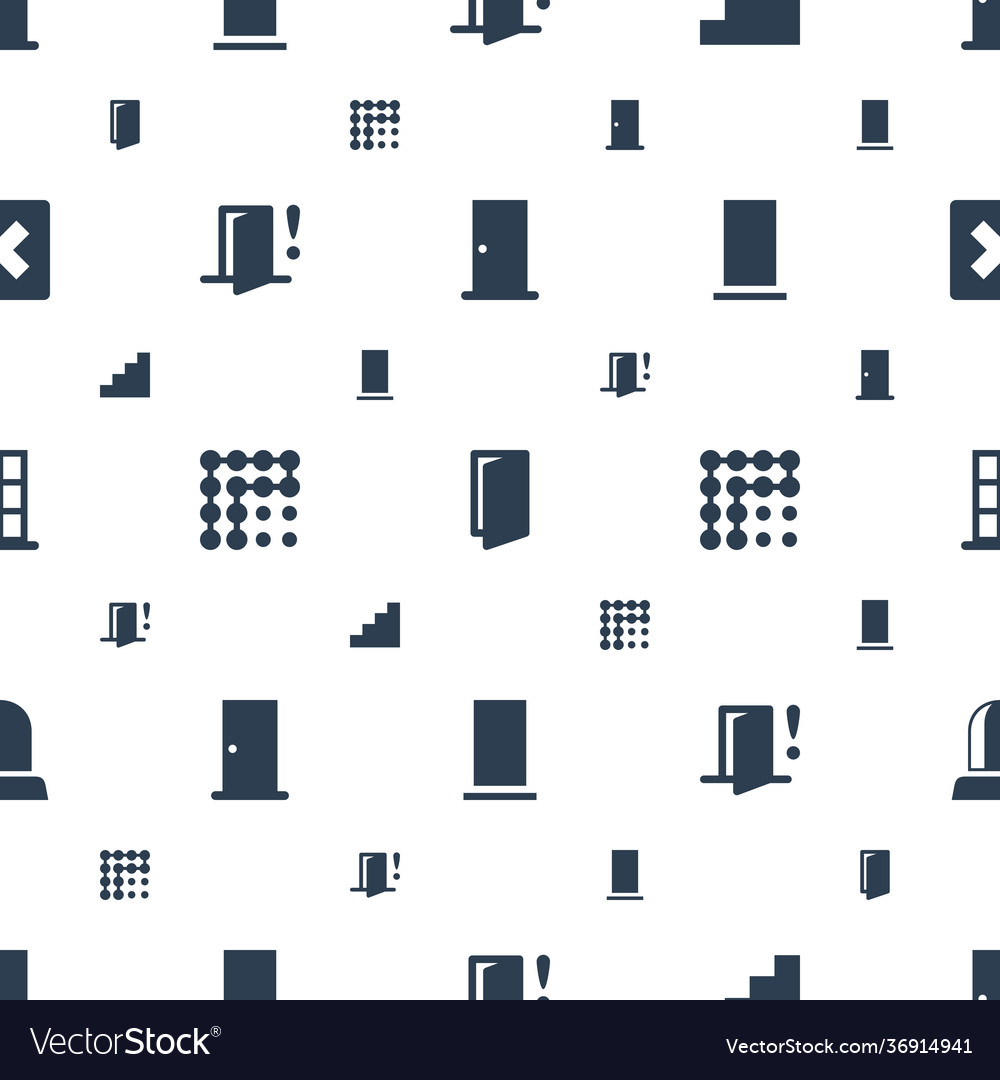 Exit icons pattern seamless white background