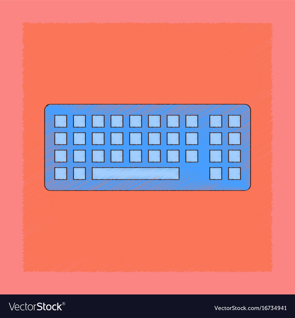 Flat shading style icon computer keyboard