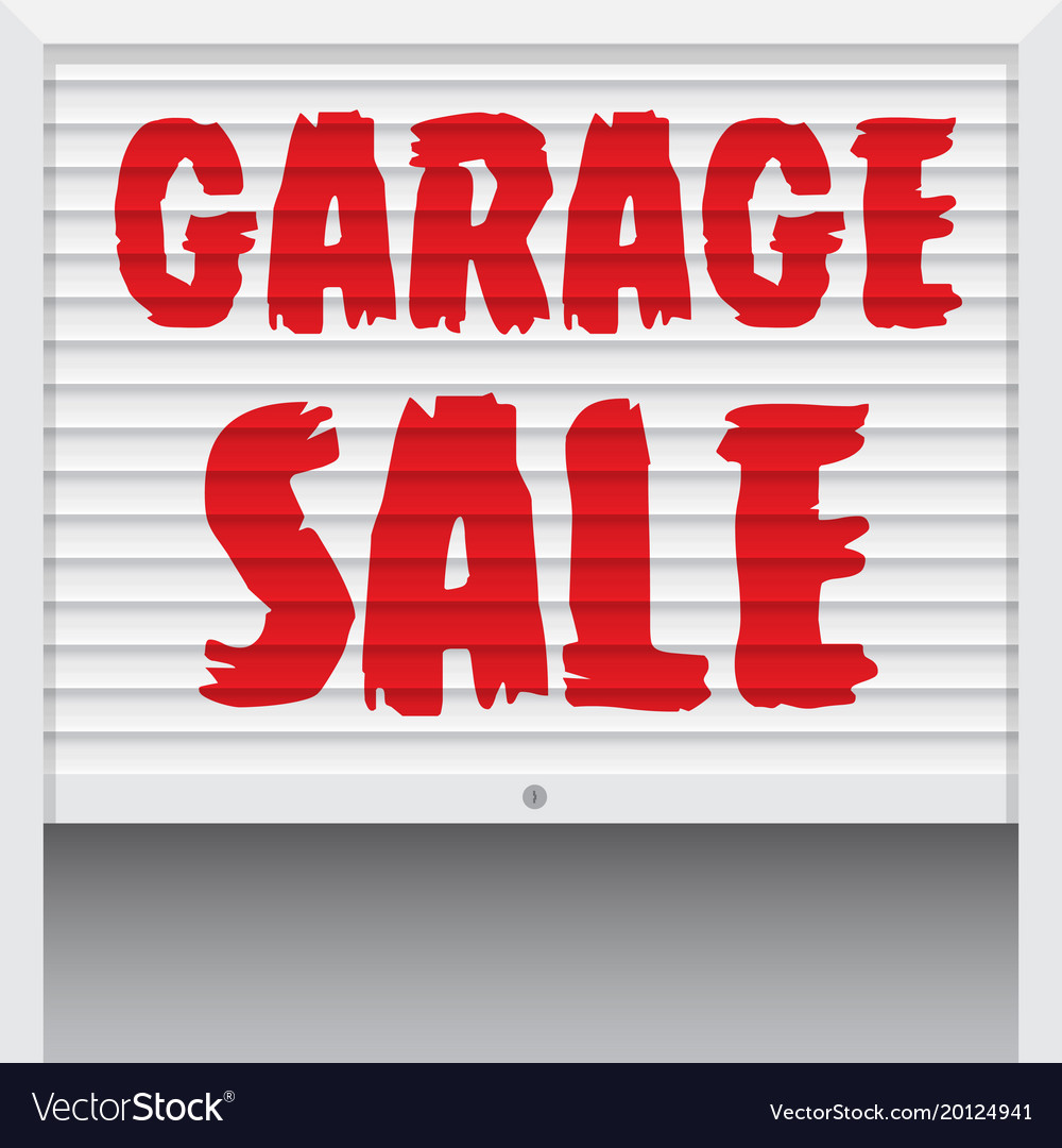 Garage sale poster banner template Royalty Free Vector Image