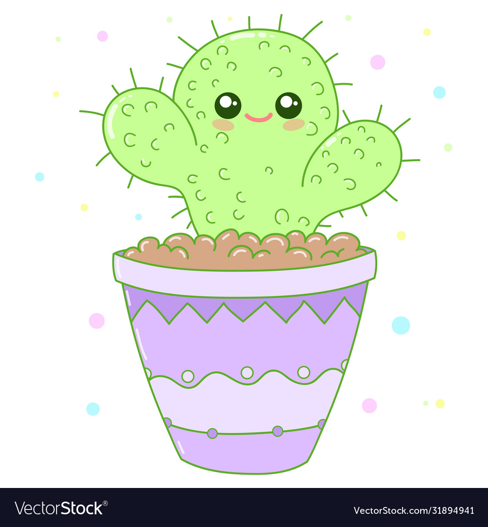 Kawaii cactus image design Royalty Free Vector Image