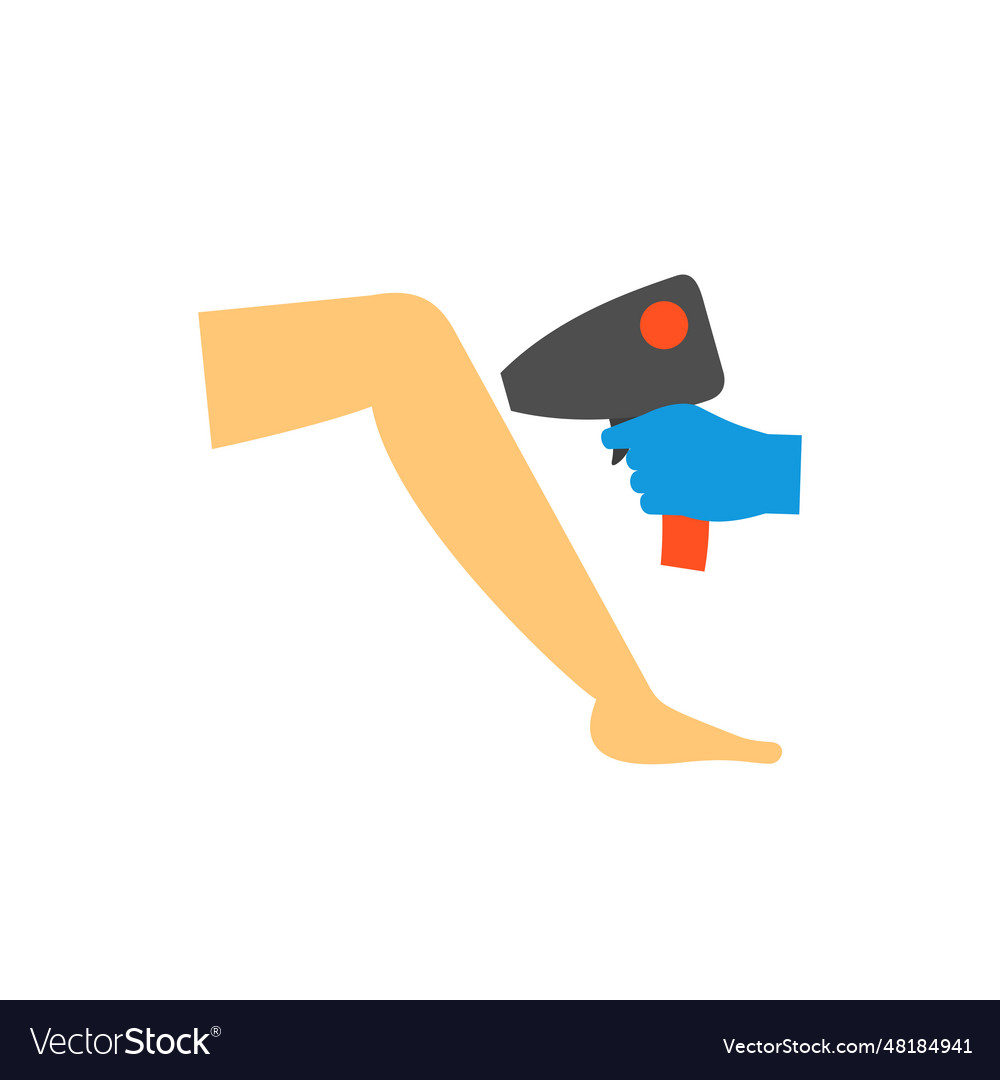 Laser Hair Removal Royalty Free Vector Image Vectorstock