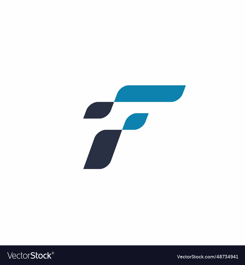 Letter f logo design icon Royalty Free Vector Image