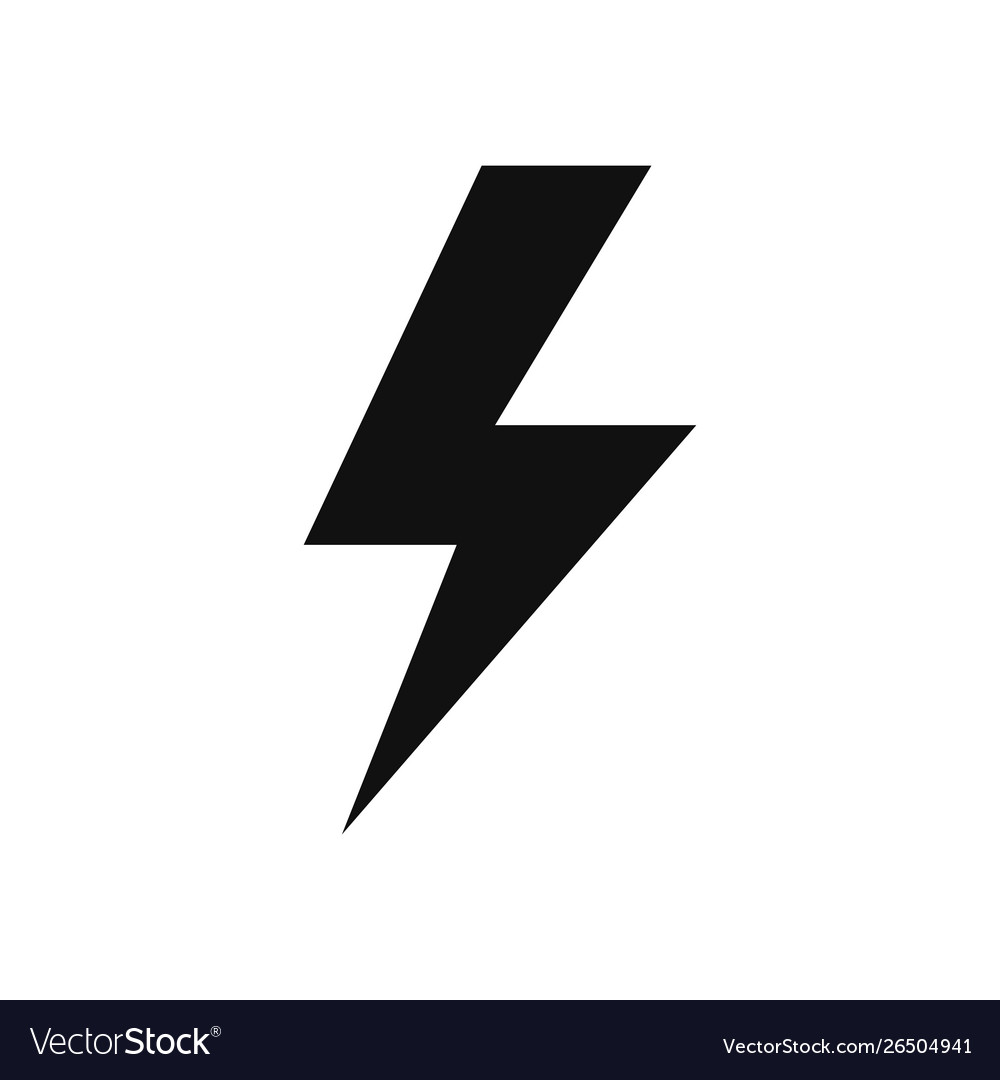 Lightning icon in modern design style for web Vector Image