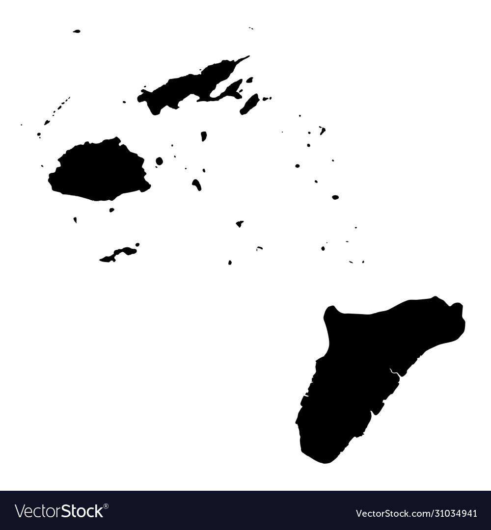 Map fiji and suva country and capital isolated Vector Image