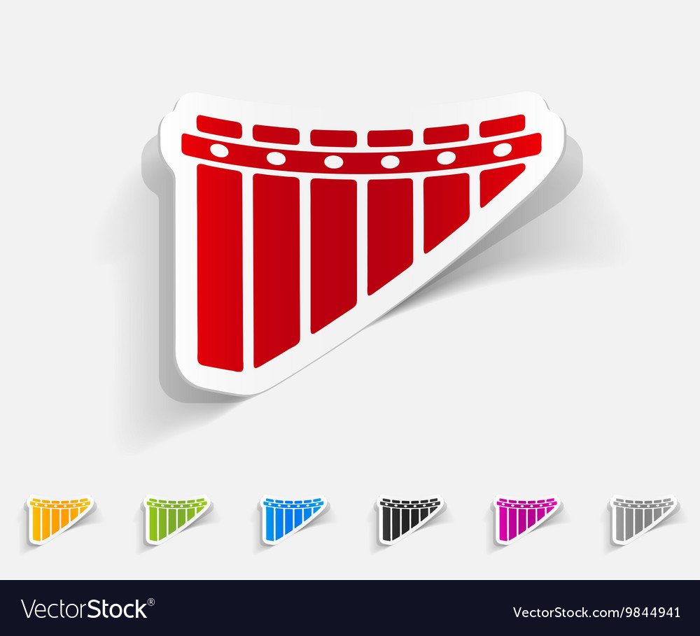 Realistic design element panpipes