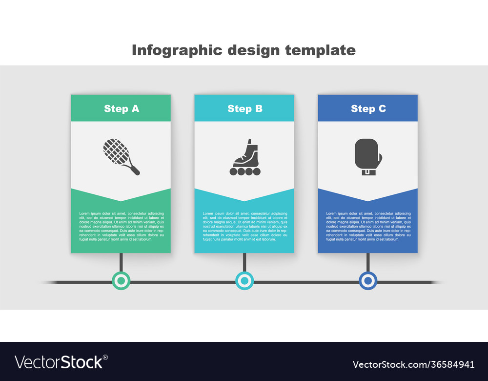 Set tennis racket roller skate and boxing glove Vector Image