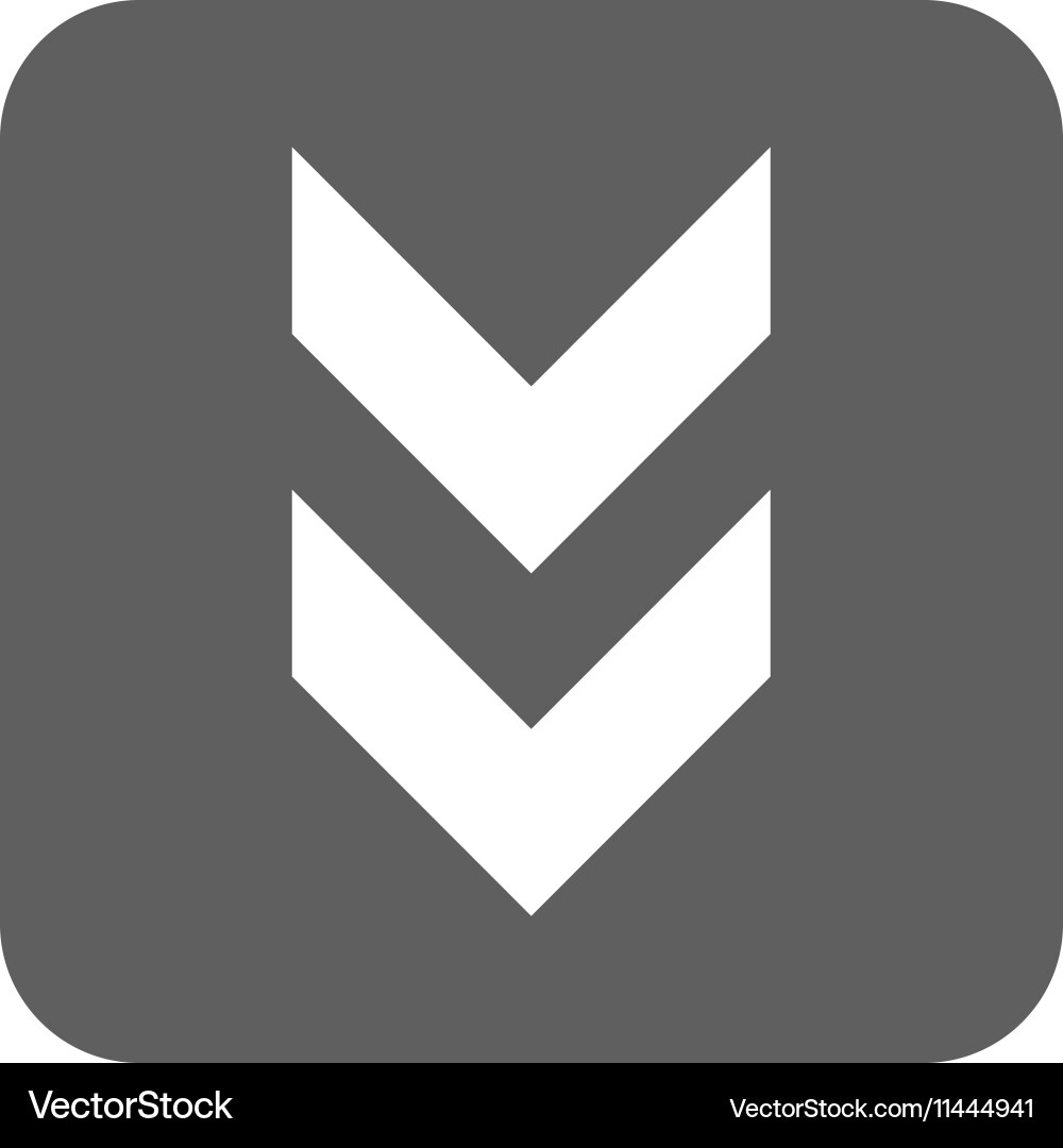 Shift down flat squared icon Royalty Free Vector Image