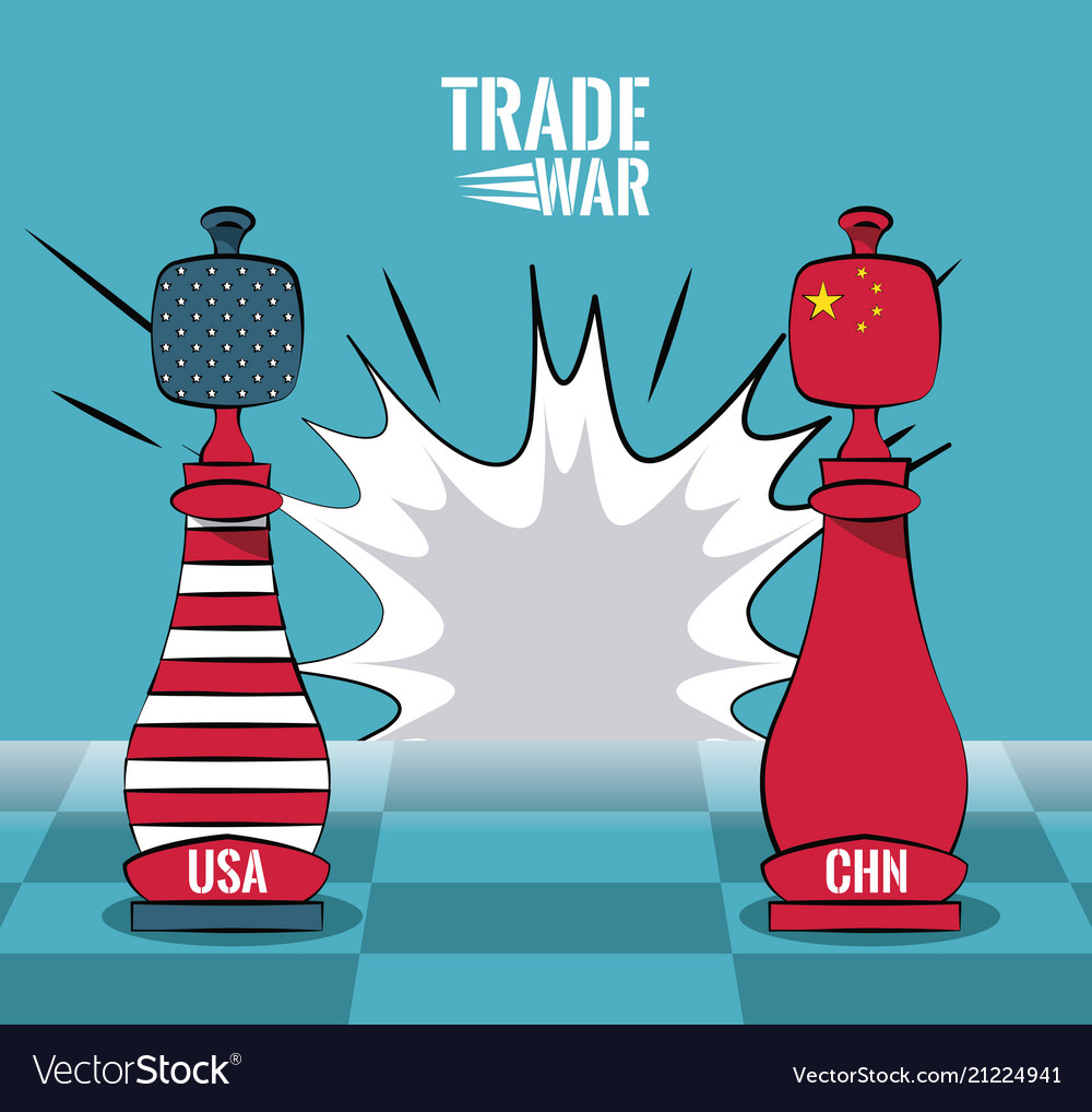 Trade war concept Royalty Free Vector Image - VectorStock