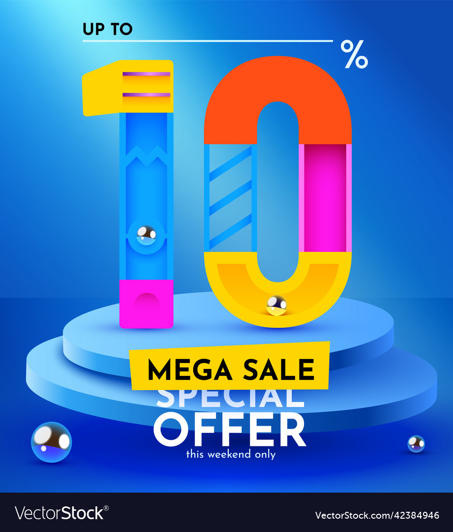 Best Buy 10 Percent Off Coupon 2018 10 percent off discount creative composition Vector Image