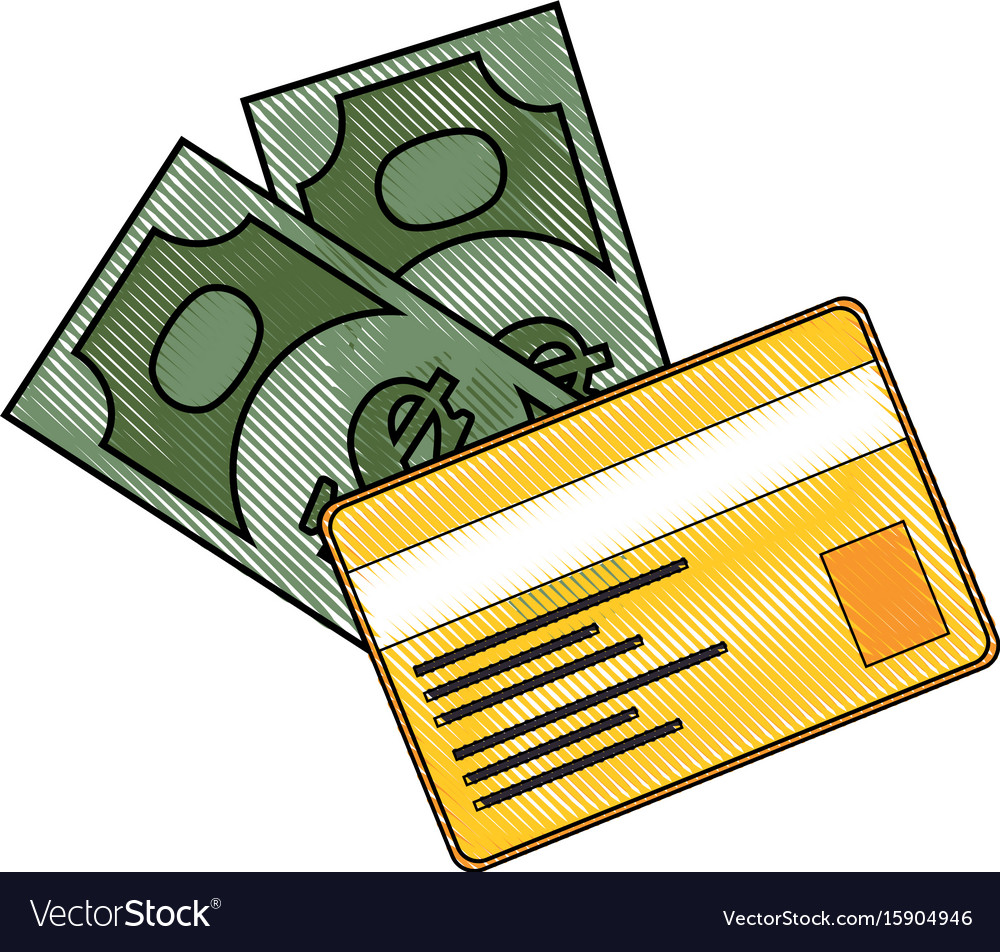 Bills And Credit Card Royalty Free Vector Image