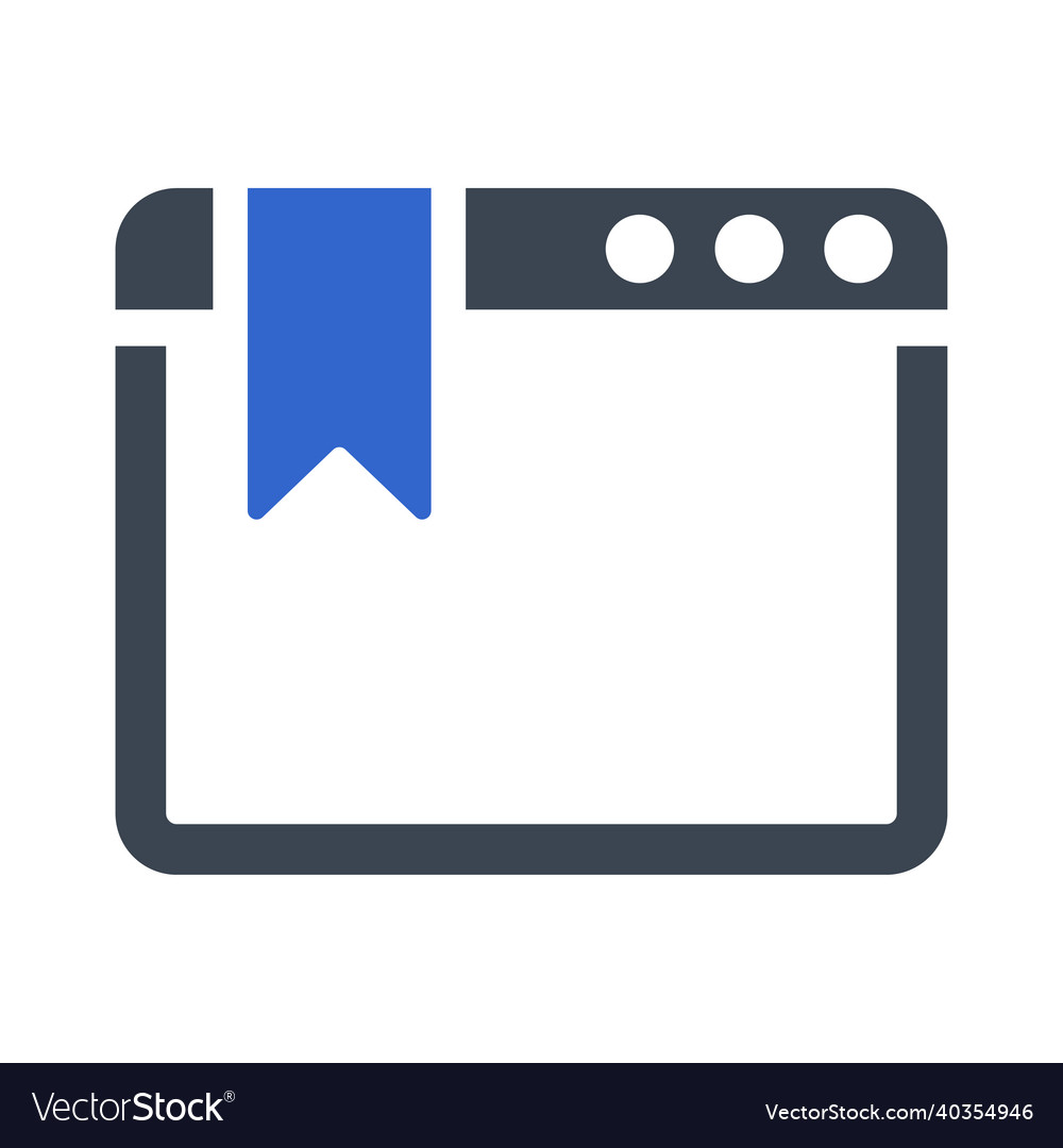 Bookmark browser icon Royalty Free Vector Image