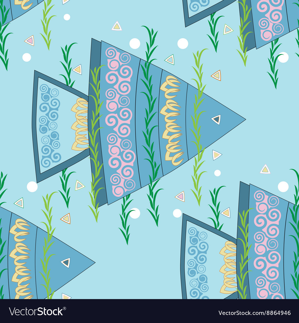 Fish seamless pattern