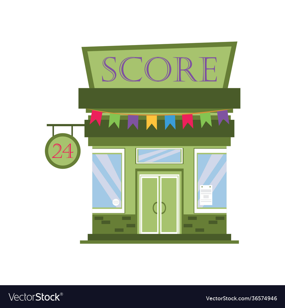 Front building store vector image Front building store