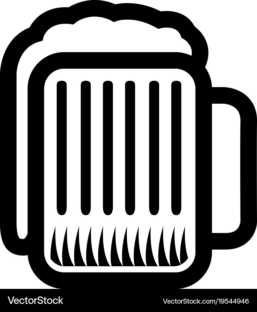 Isolated beer icon Royalty Free Vector Image - VectorStock