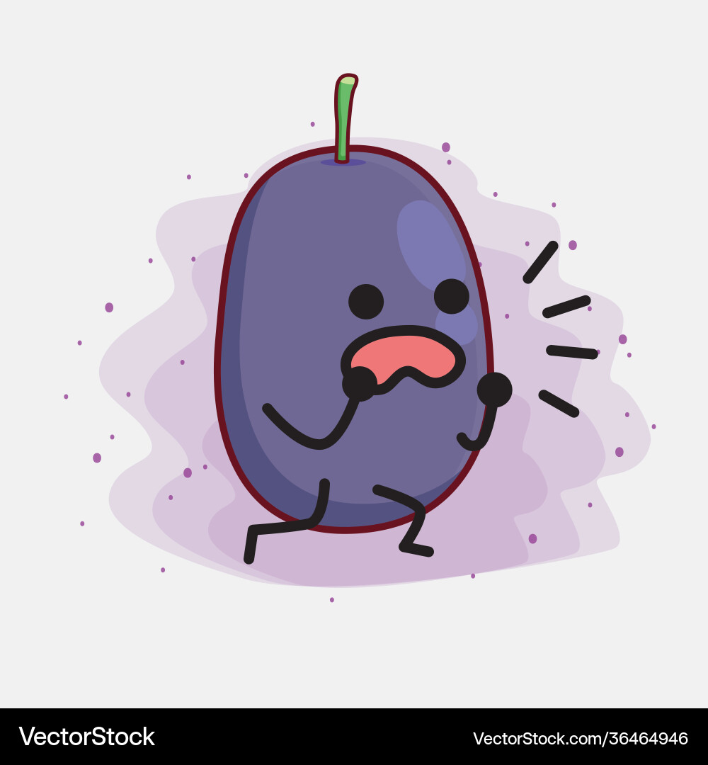 Java Plums Vector Java plum fruit cute character with simple face Vector Image
