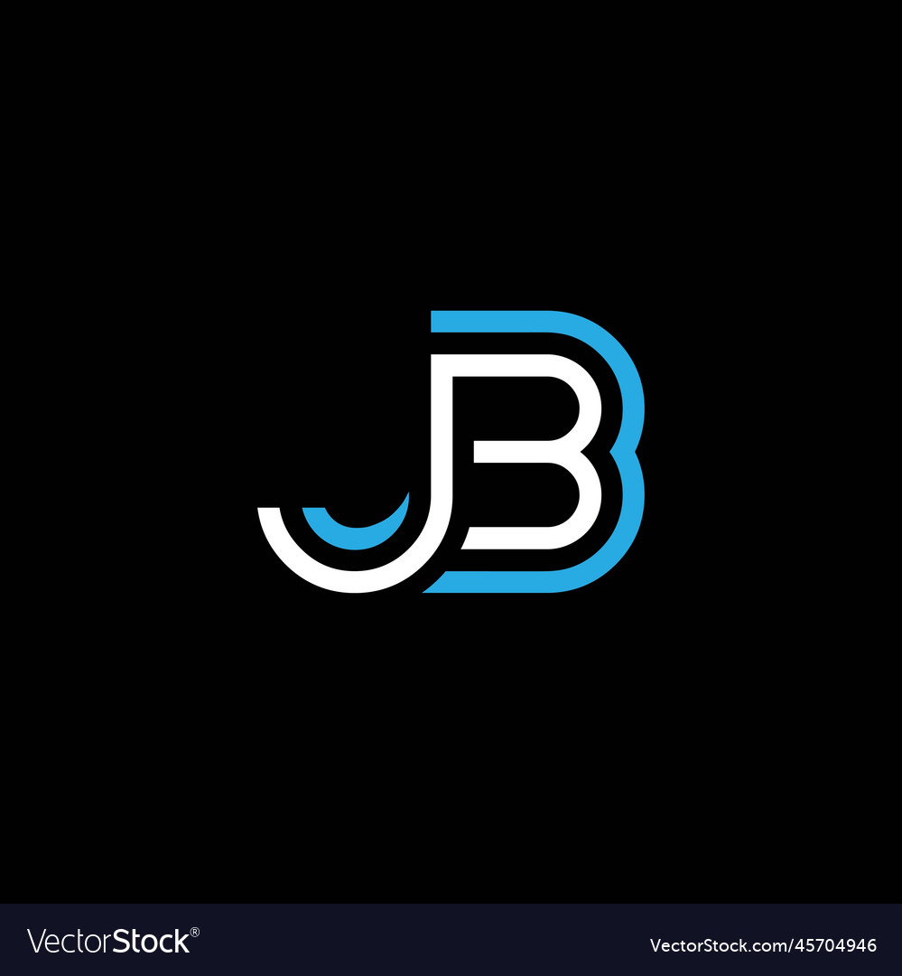 Jb or bj abstract outstanding professional Vector Image