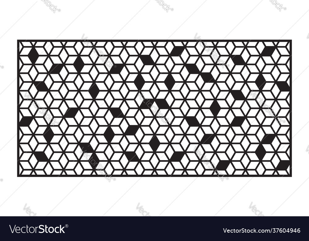 Modern random cnc pattern decorative panel Vector Image