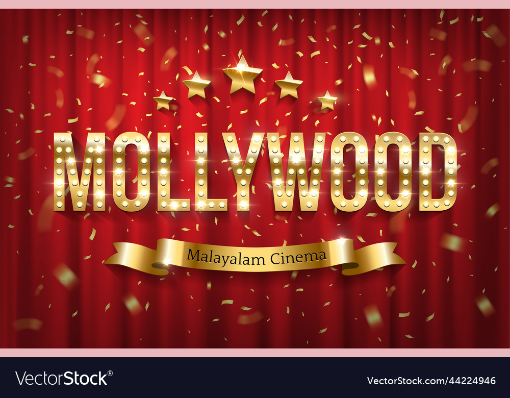 Mollywood indian cinema banner with text