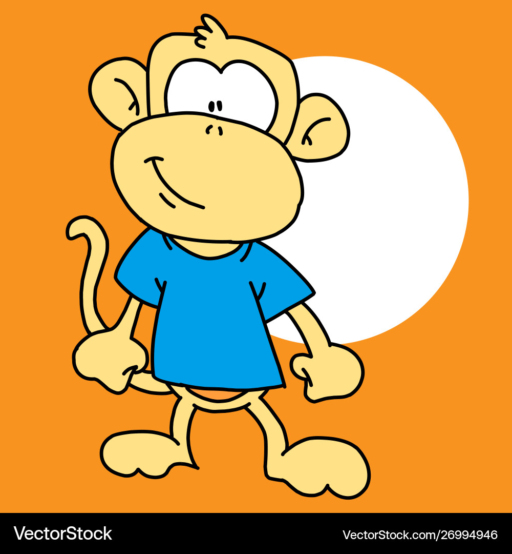 Monkey icon flat Royalty Free Vector Image - VectorStock