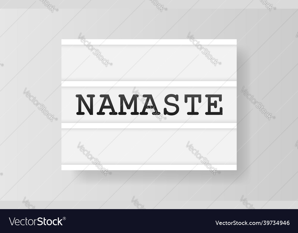 Namaste retro advertising with lightbox