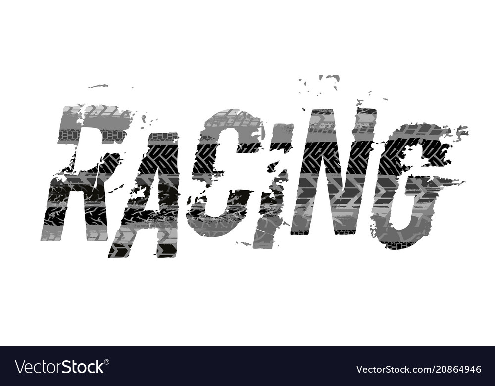 Off-road grunge moto lettering vector image Off-road grunge moto lettering