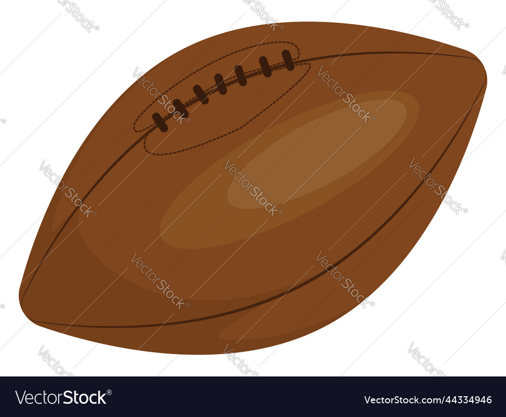 Professional rugby ball on a white background