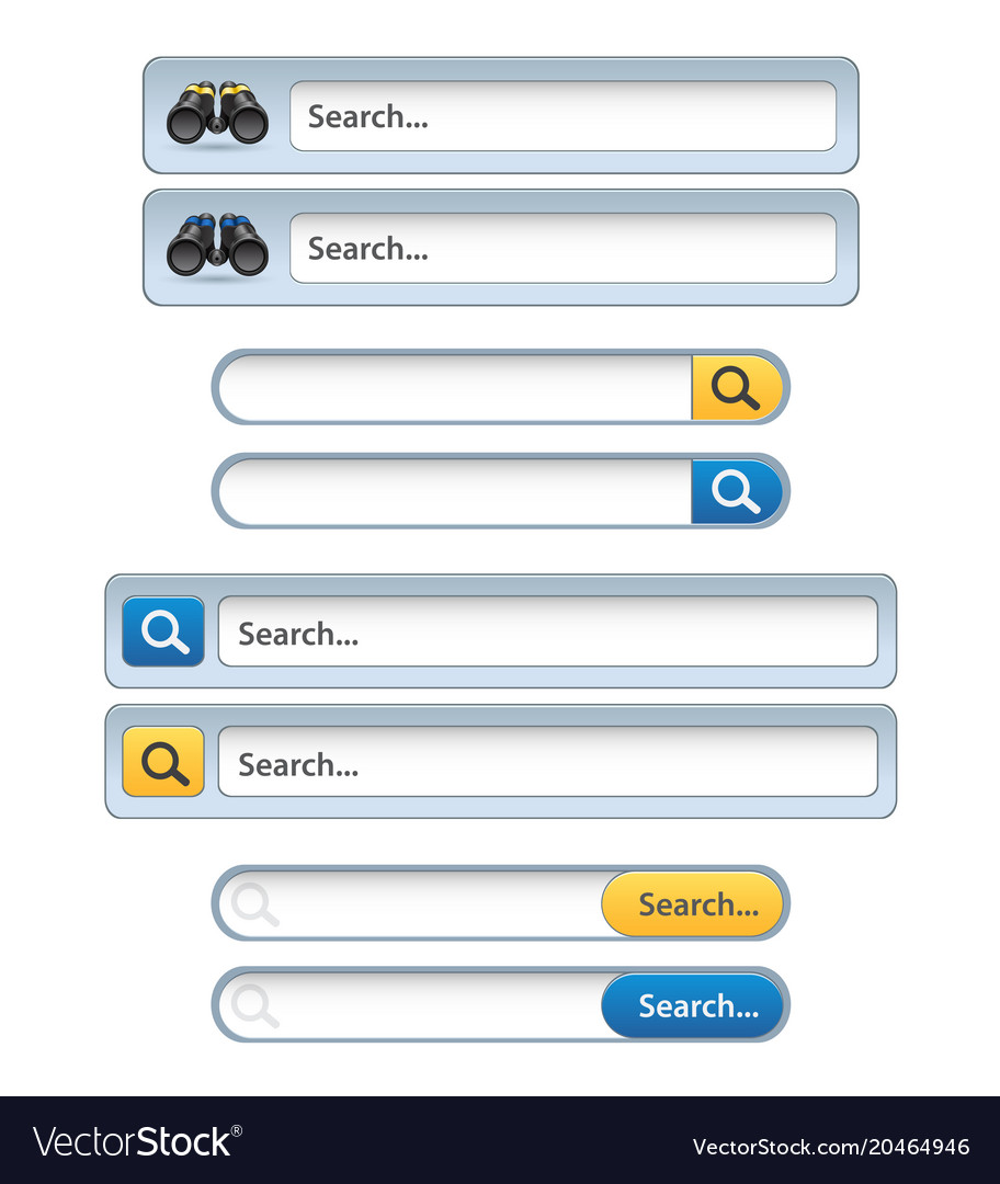 Search bar for ui - ux design and web site Vector Image