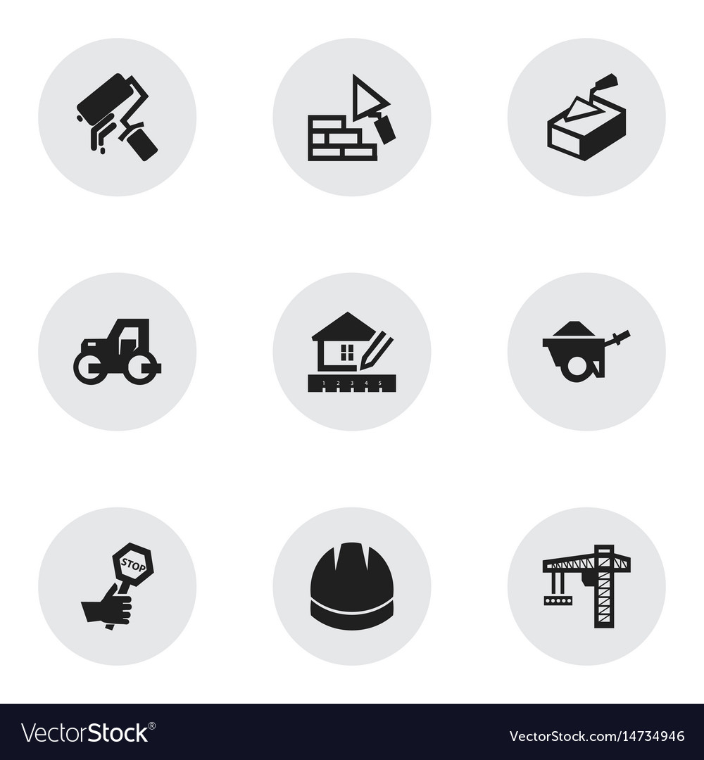 Set of 9 editable structure icons includes