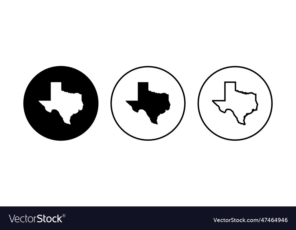 Texas Icon Set Texas Sign Symbol Royalty Free Vector Image 4799