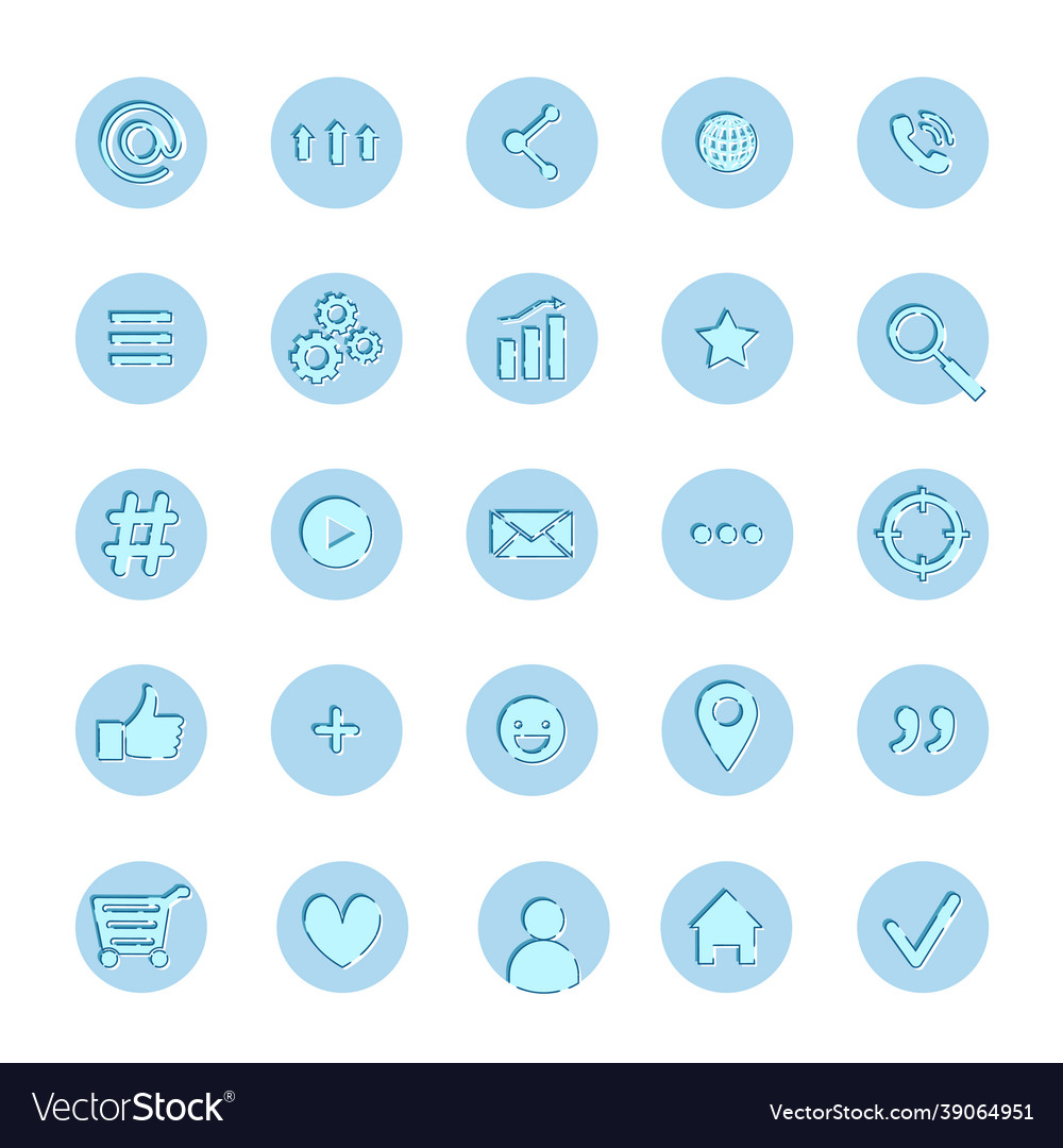 A set of informative icons Royalty Free Vector Image